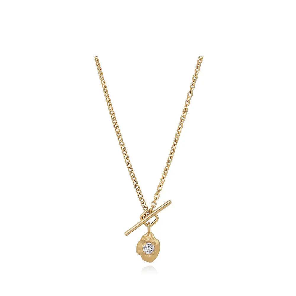 CLUE - C Collection Vintage Toggle Bar Silver Necklace - CLUE - Jewelry - Harumio