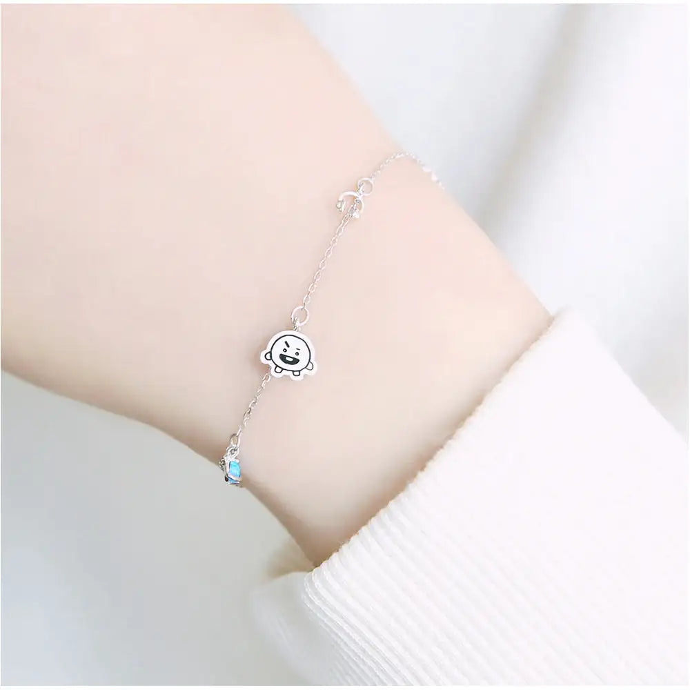 BT21 x OST - Shooky Silver Bracelet - OST - Bracelets - Harumio