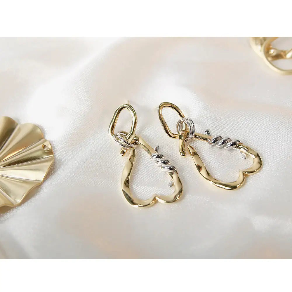 Bloom x Dewy desert - Love Letter Silver Earrings - Bloom x Dewy desert - Jewelry - Harumio