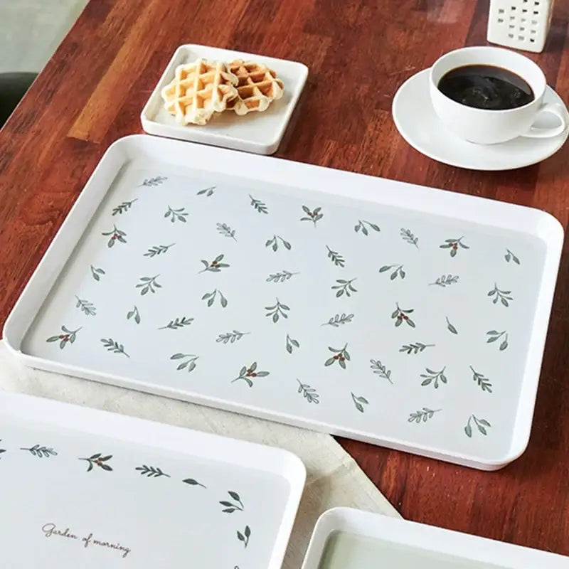 Korean Garden Of Morning Melamine Tray Set - Modern House - Serving Trays - Harumio