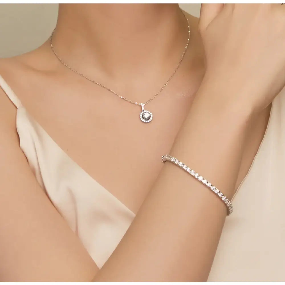 CLUE - Carat Collection Sparkle Diamond Tennis Silver Bracelet - CLUE - Jewelry - Harumio