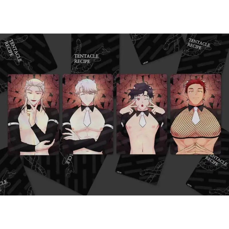 Tentacle Recipe - Hologram Card Set of 4 - Webtoon Shop - Photocard - Harumio