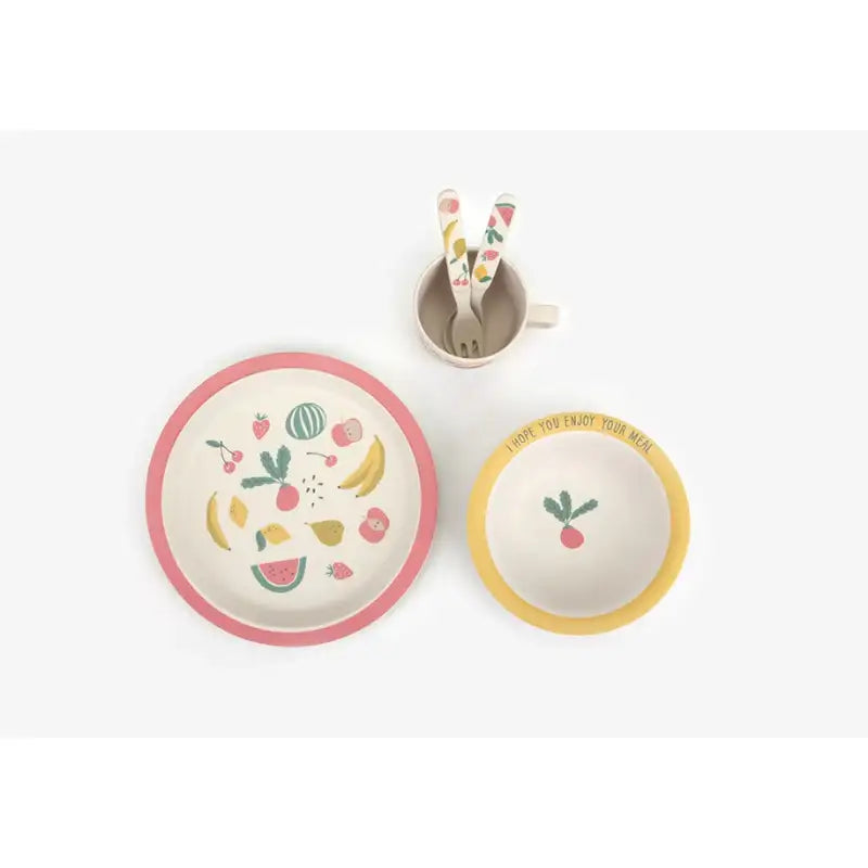 Dailylike x 10x10 - Bamboo Kids Dinner Set Ver.2 - Dailylike x 10x10 - Kitchenware - Harumio