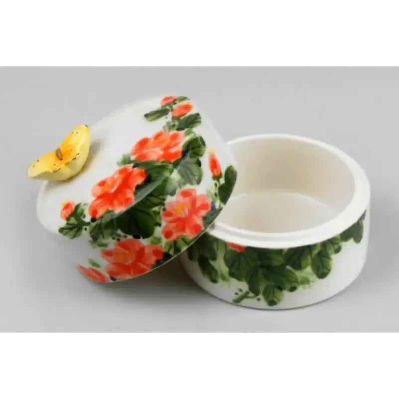 HK Studio - Hand Painted Camellia Musical Jewelry Box - HK Studio - Music Box - Harumio