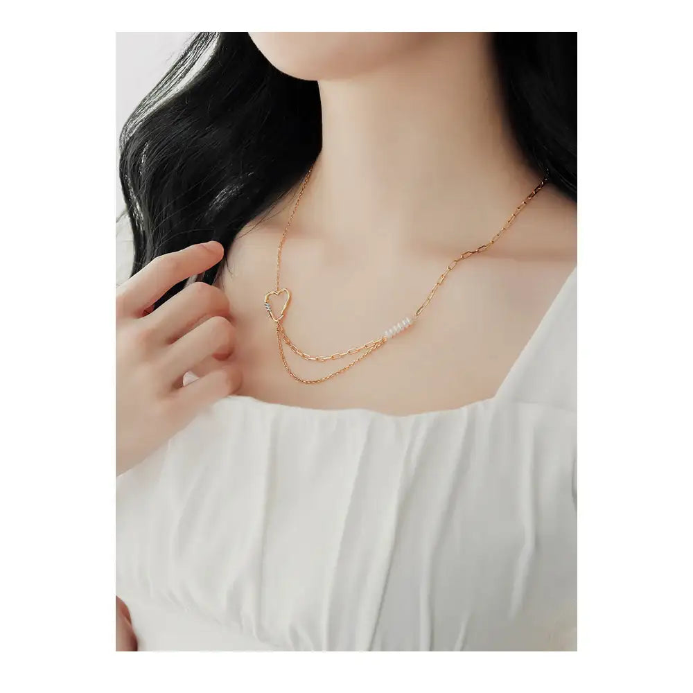 Bloom x Dewy desert - Love Letter Silver Necklace - Bloom x Dewy desert - Jewelry - Harumio