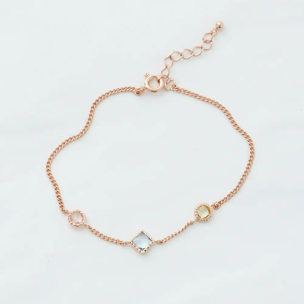 CLUE - Wish Spell Natural Stone Multicolor Silver Bracelet - CLUE - Jewelry - Harumio