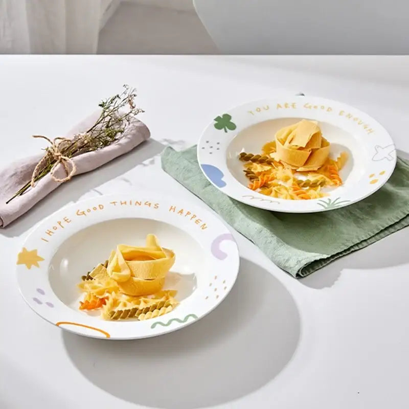 Korean Little Buddy Pom Pom - Pasta Bowl 2P Set - Modern House - Bowls - Harumio