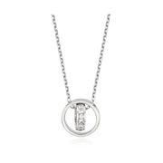 CLUE - Square Stone Link Silver Necklace - CLUE - Jewelry - Harumio