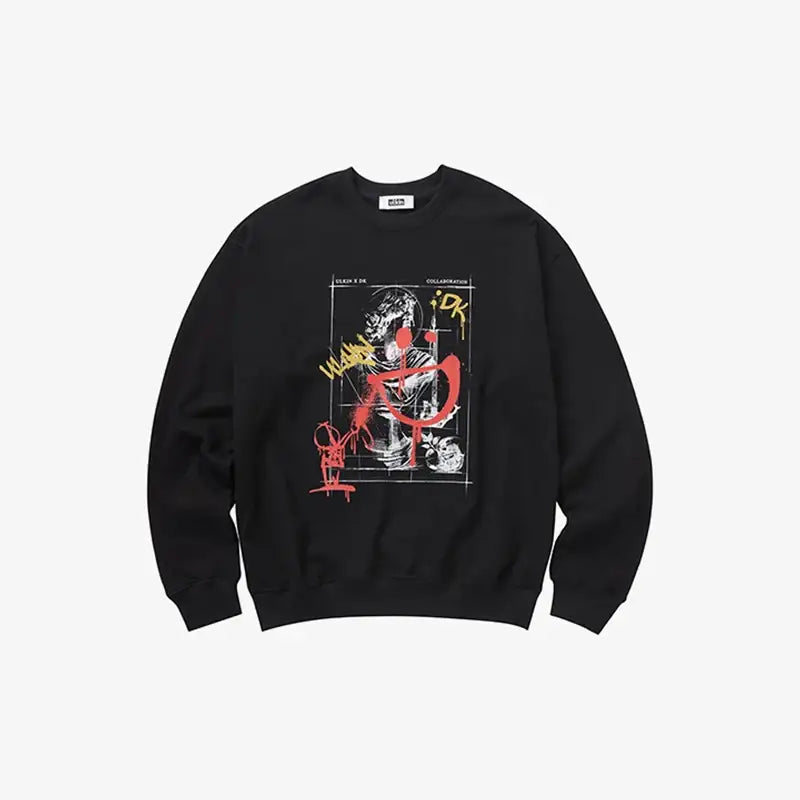 ULKIN X iKON DK - Spray Smile Statue Sweatshirt - iKON - Sweatshirt - Harumio