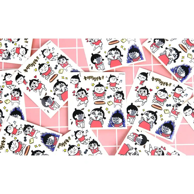 Don't Let Go of the Mental Rope - Set of 2 Cut-out Stickers - Webtoon Shop - Stickers - Harumio
