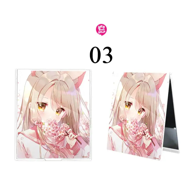 Omowa Whirsis - Folding Square Mirror - Webtoon Shop - Mirrors - Harumio