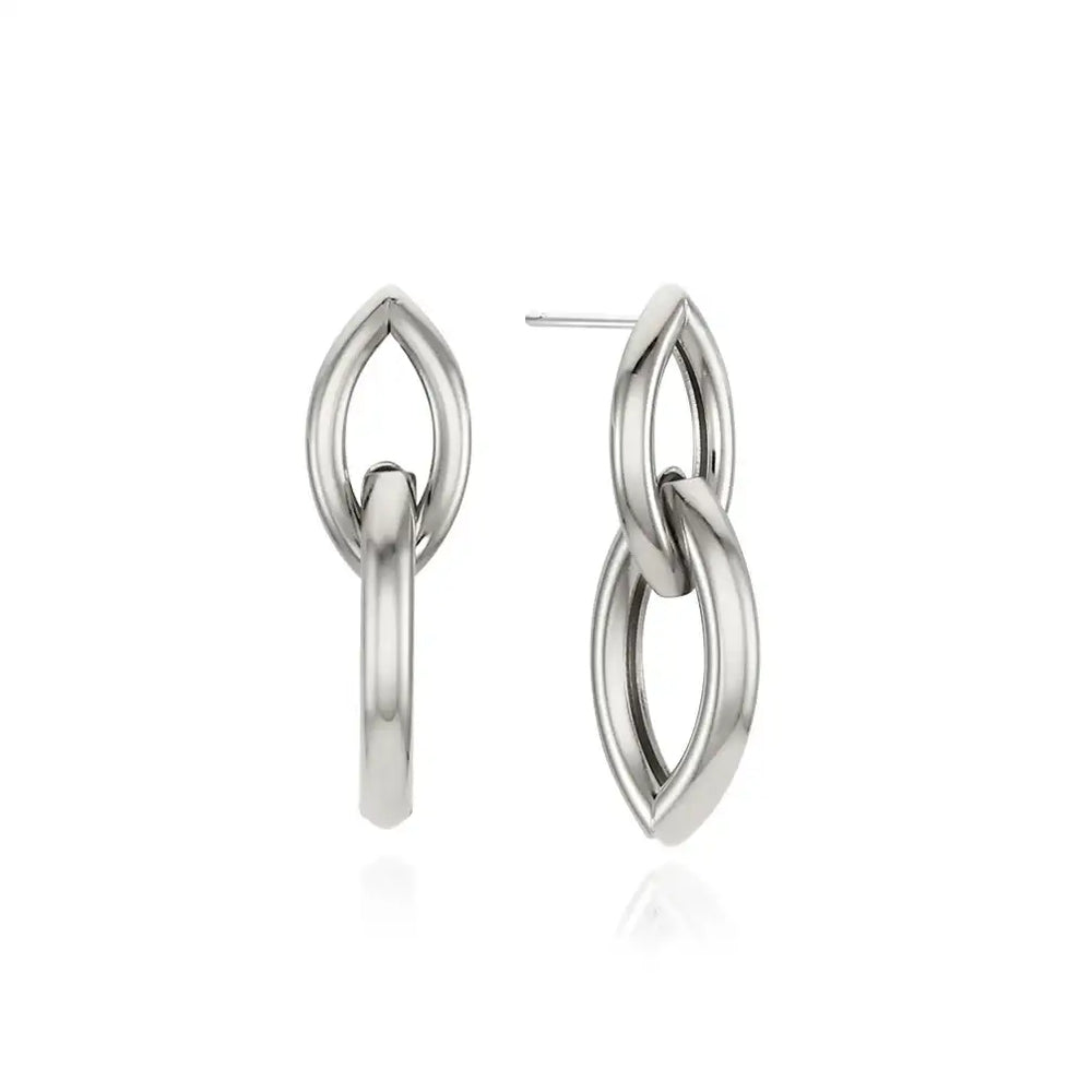 OST - Charming Double Ring Silver Earrings