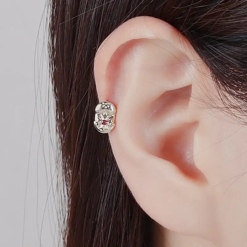 Saint Tail x Clue - Saint Cross 10K Gold Piercing - CLUE - Jewelry - Harumio