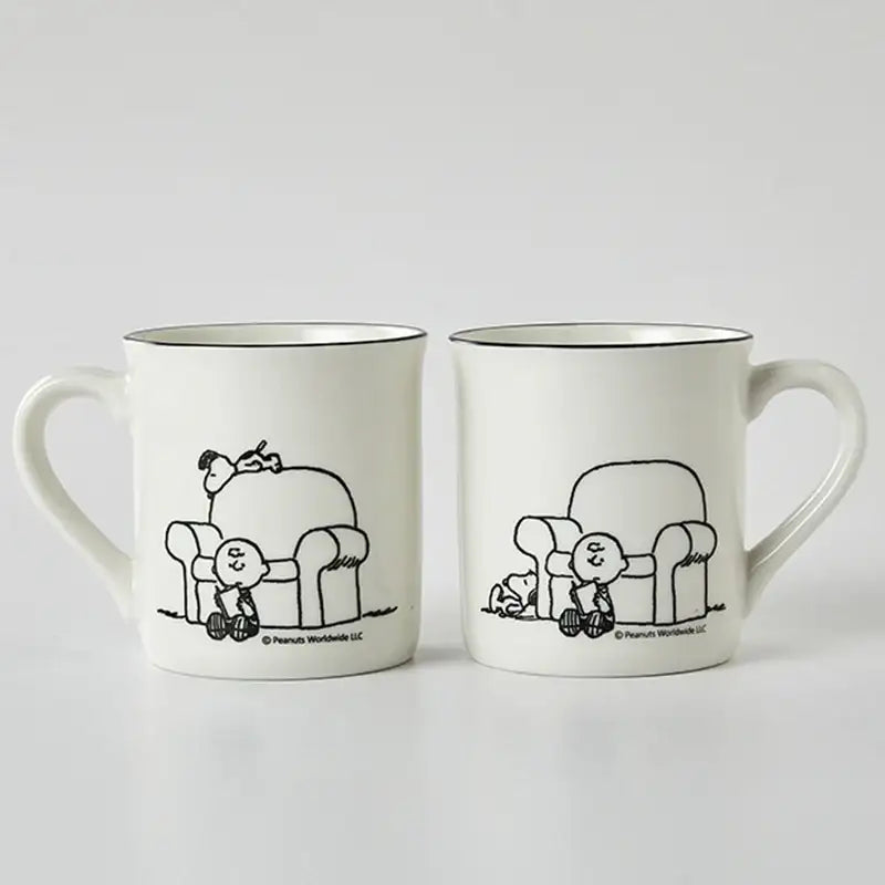 Corelle x Peanuts - Snoopy and Charlie - Mug 2P Set - Modern House - Tableware - Harumio