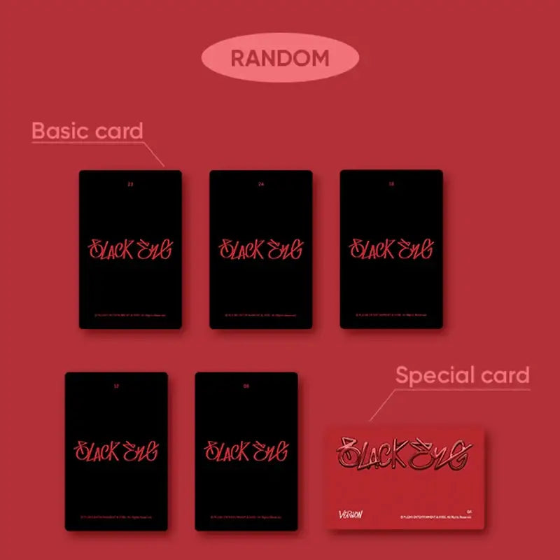 Seventeen - Black Eye - Trading Card Set - SEVENTEEN - Collectible Trading Cards - Harumio