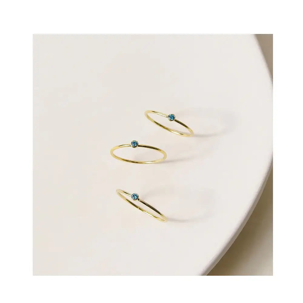 CLUE - 14K Gold Filled Eternal Aqua Ring - CLUE - Rings - Harumio