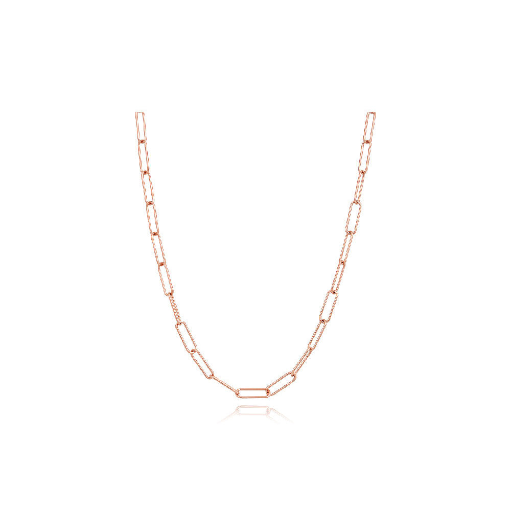 CLUE - Basic Clip Chain Silver Necklace