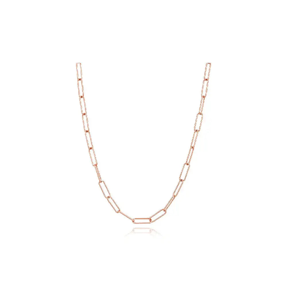 CLUE - Basic Clip Chain Silver Necklace - CLUE - Jewelry - Harumio