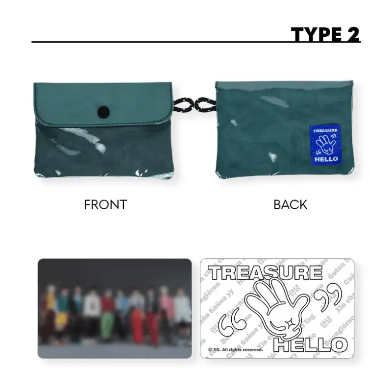 TREASURE - HELLO - Upcycling Card Wallet - TREASURE - Wallets - Harumio