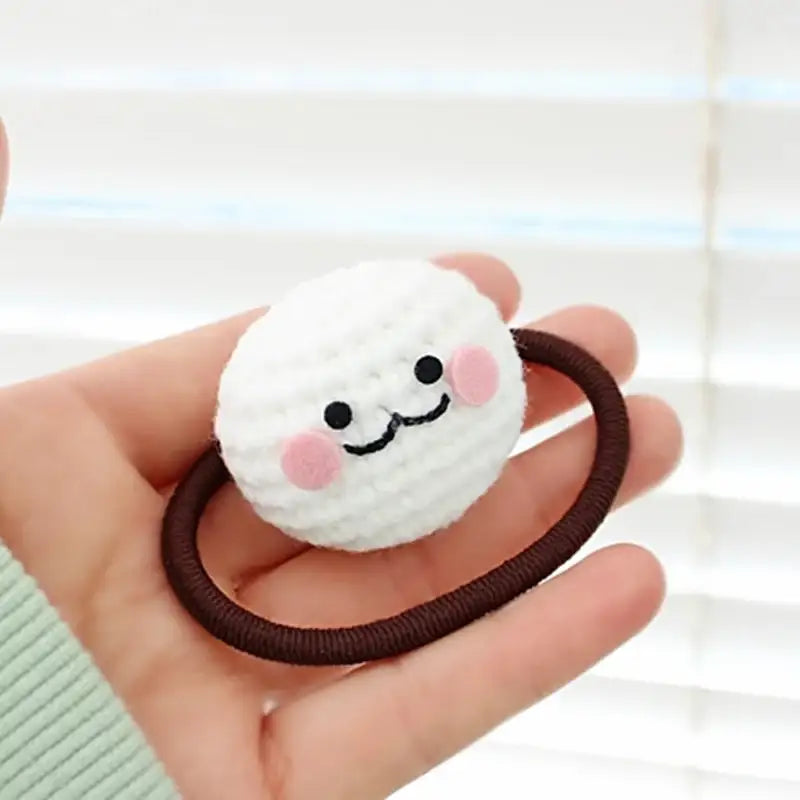 Ikmyeong - Face Hand Knitted Hair Tie - Ikmyeong Shop - Hair Accessories - Harumio