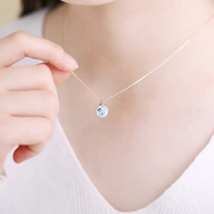 OST - Sky Blue Star Rose Gold Necklace - OST - Jewelry - Harumio