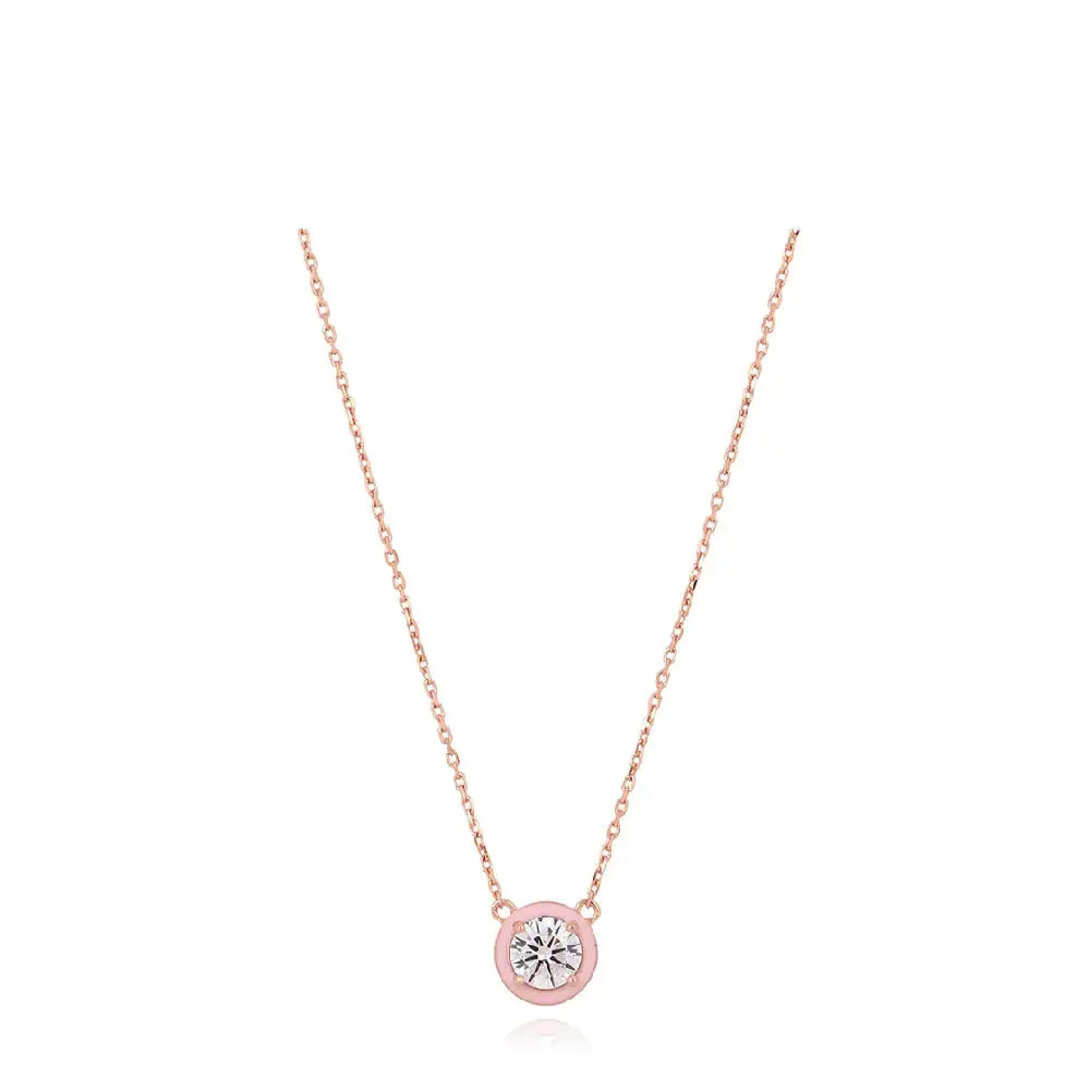 CLUE - C Collection Color One Point Silver Necklace - CLUE - Jewelry - Harumio