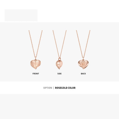 BlackPink - KIND Heart Logo Silver Necklace