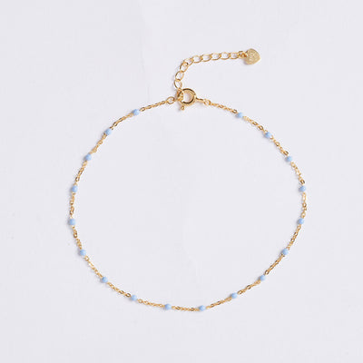 OST - Sky Blue Yellow Gold Anklet