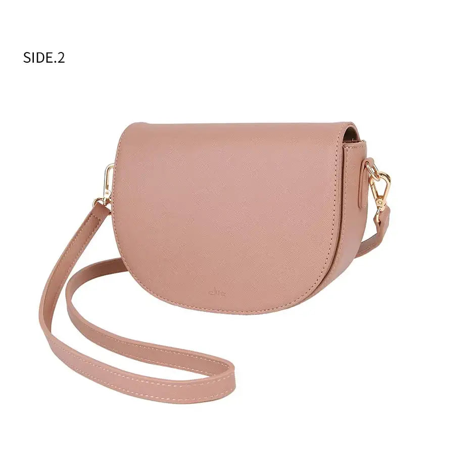 CLUE - Simple Round Brown Mini Bag - CLUE - Bag - Harumio