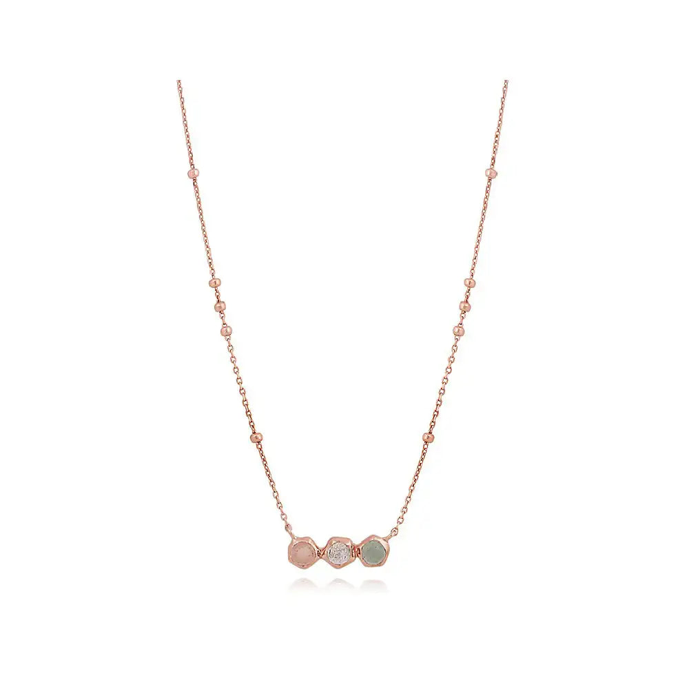 CLUE - Wish Spell Natural Stone Multicolor Silver Necklace - CLUE - Jewelry - Harumio