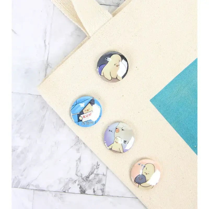 Graduate School Escape Journal - Round Pin Button Set - Webtoon Shop - Badge - Harumio