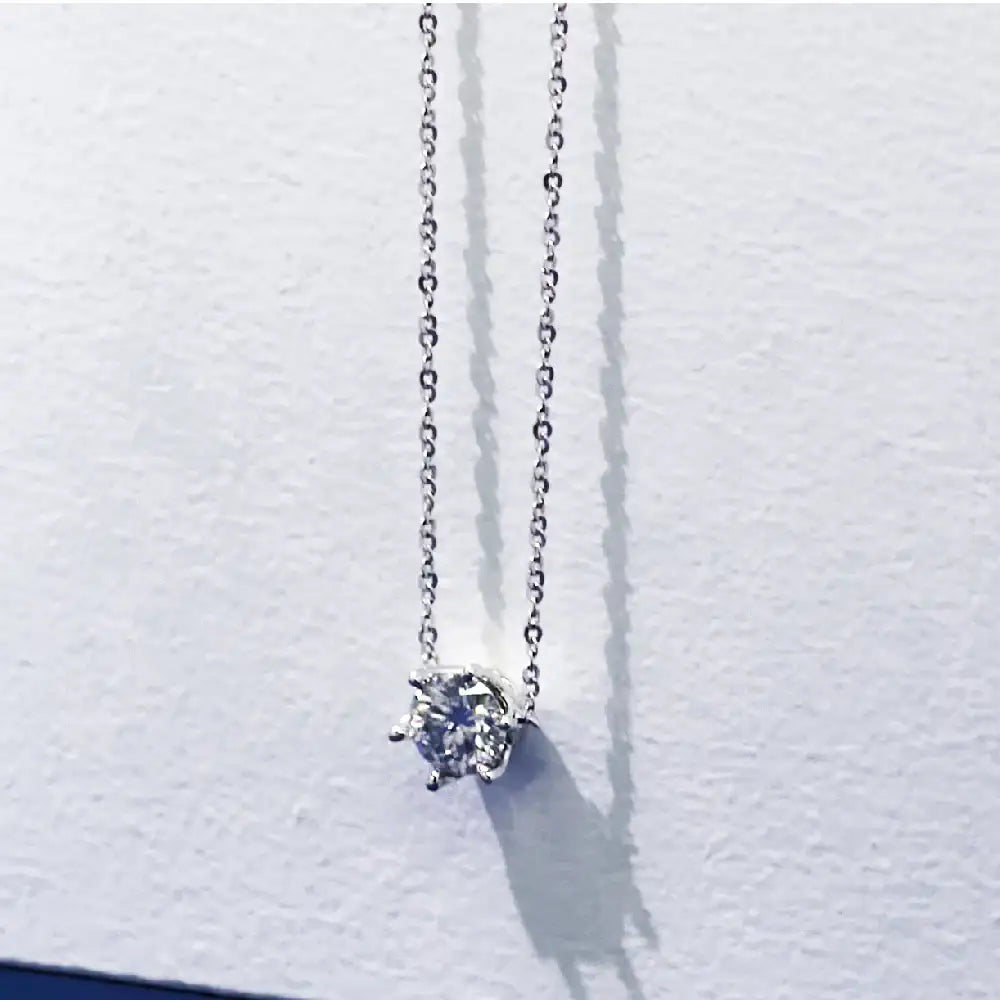 CLUE - Carat Collection Crowned Setting Diamond Necklace - CLUE - Jewelry - Harumio