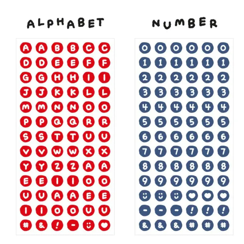 Teteum - Dongle Alphabet & Number Stickers - Teteum - Stationary - Harumio