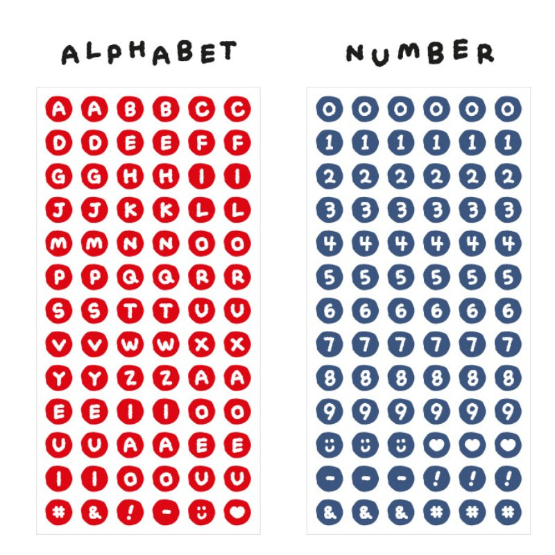 Teteum - Dongle Alphabet & Number Stickers