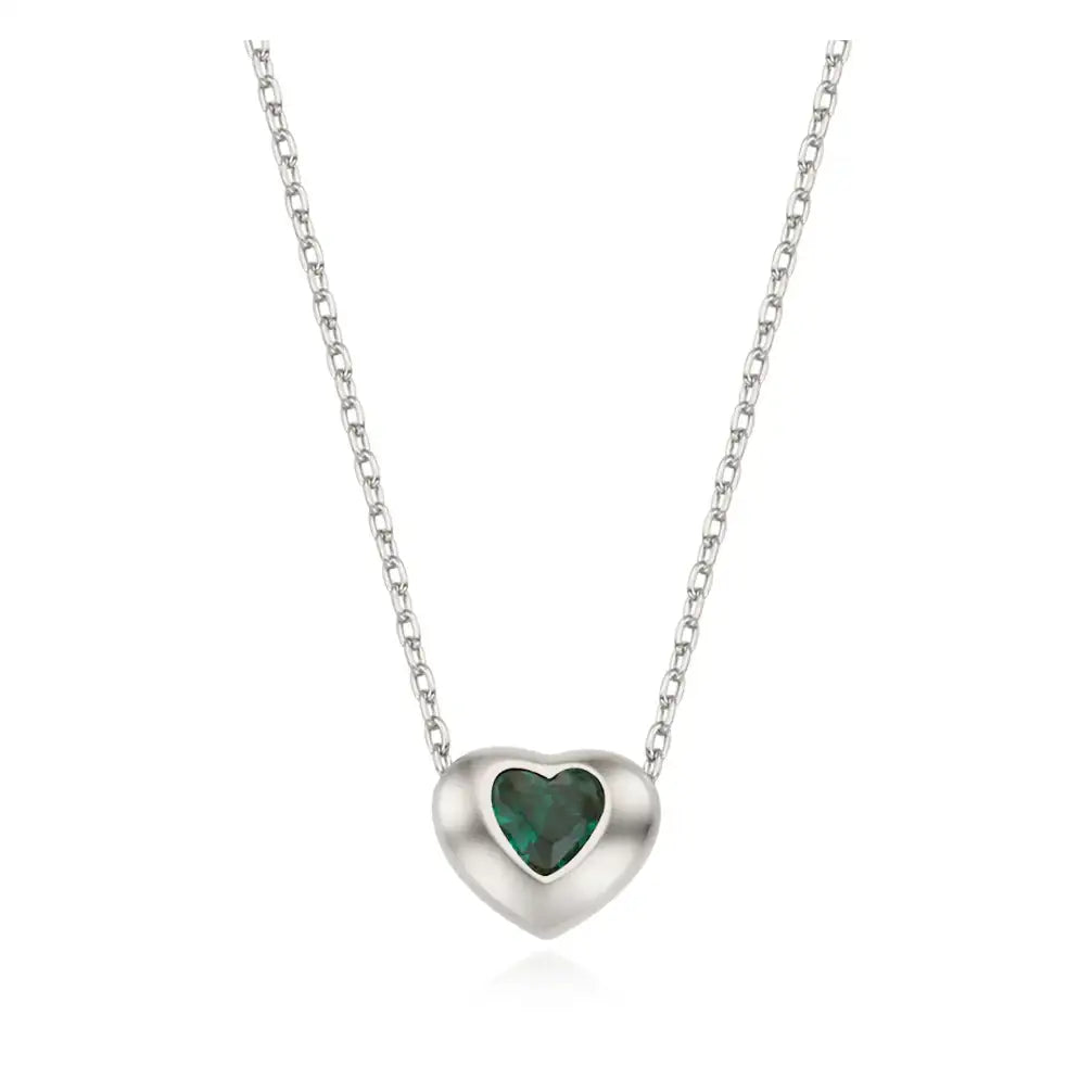 OST - Lovely Heart Silver Necklace - OST - Jewelry - Harumio