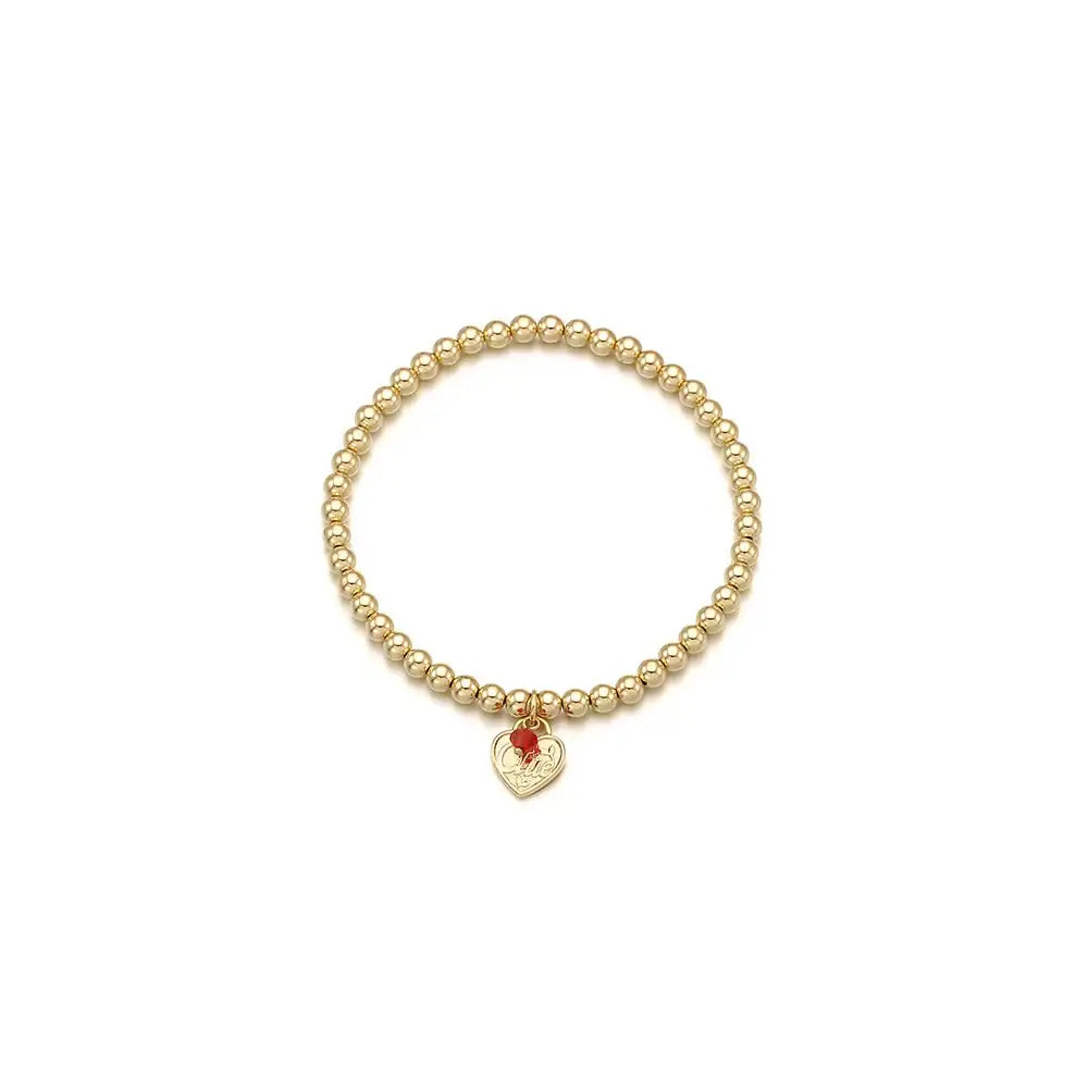 CLUE - 14K Gold Filled Eternal Garnet Stone Heart Bracelet - CLUE - Jewelry - Harumio