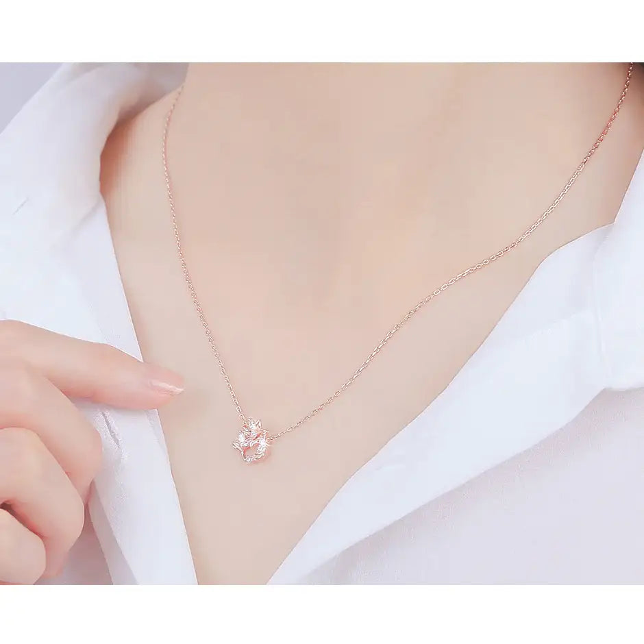 CLUE - Edelweiss of Hallasan Mountain Silver Necklace - CLUE - Jewelry - Harumio