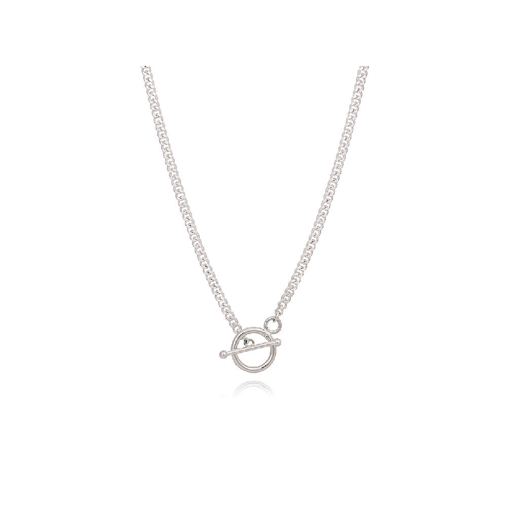 CLUE - Toggle Bar Chain Silver Necklace