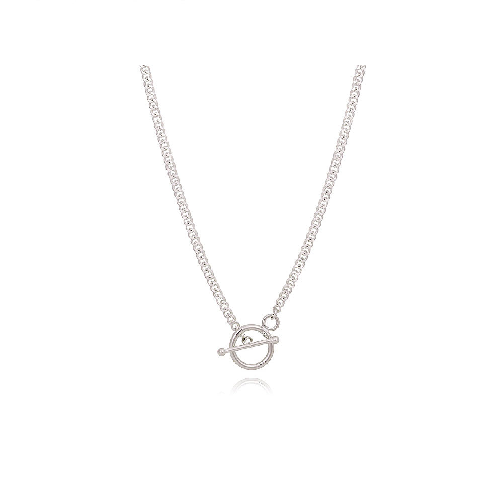 CLUE - Toggle Bar Chain Silver Necklace
