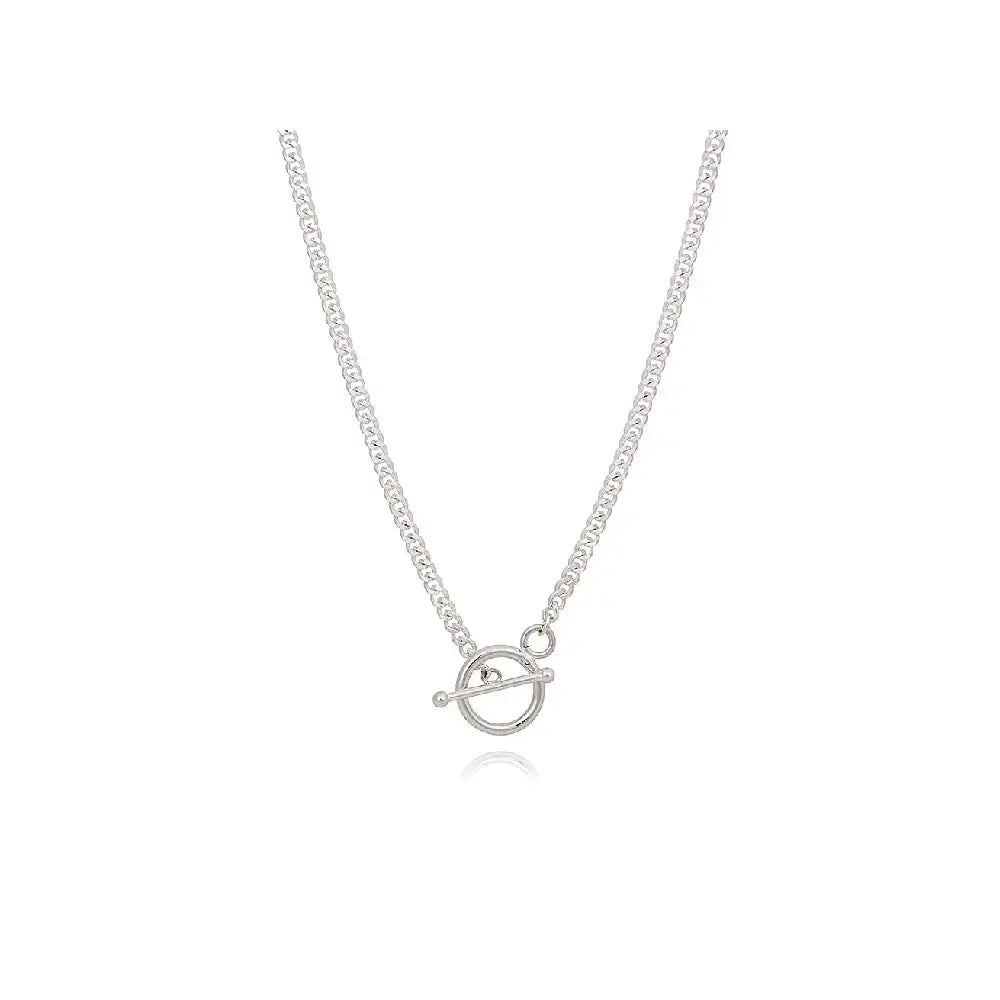 CLUE - Toggle Bar Chain Silver Necklace - CLUE - Jewelry - Harumio