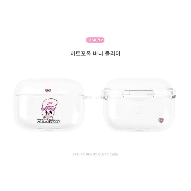 Esther Bunny - Clear Hard AirPods Case