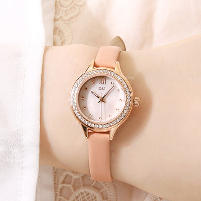 OST - Dazzling Pink Women's Leather Watch