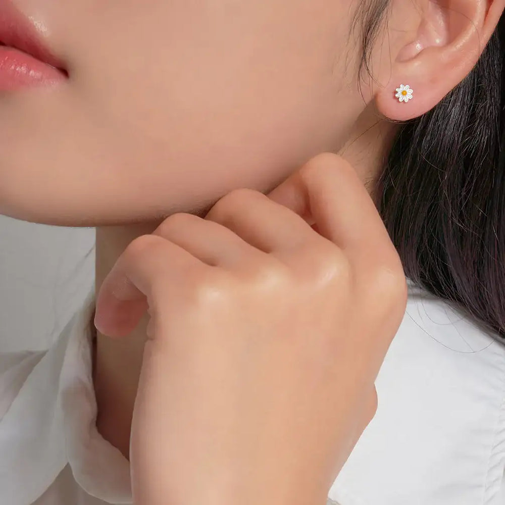 OST - Primavera Daisy Silver Earrings - OST - Jewelry - Harumio