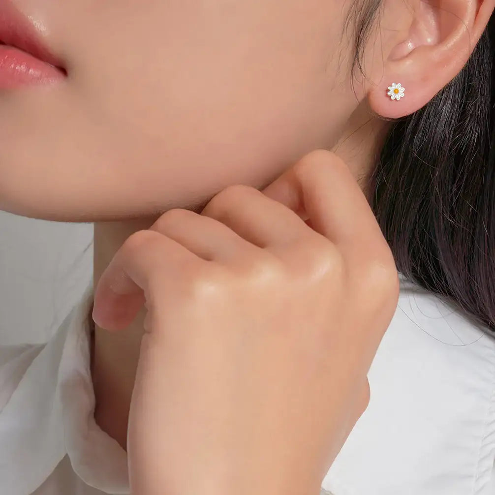 OST - Primavera Daisy Silver Earrings - OST - Jewelry - Harumio