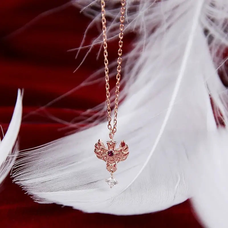 Saint Tail x Clue - Angel Wing Cross 10K Gold Necklace - CLUE - Jewelry - Harumio