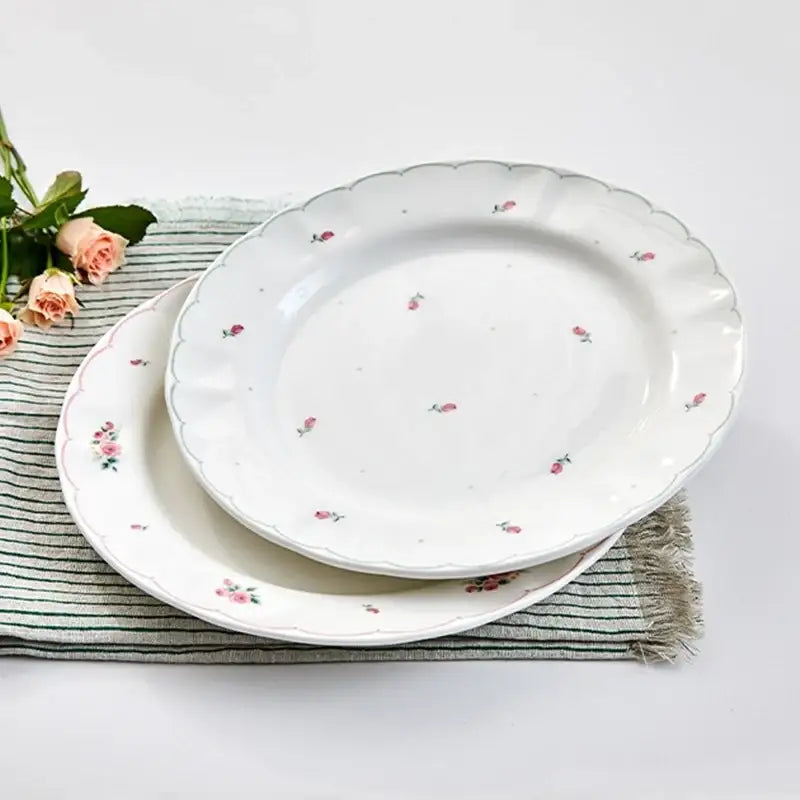 Korean L Rose in the Spring - Dish 2P - Modern House - Plates - Harumio