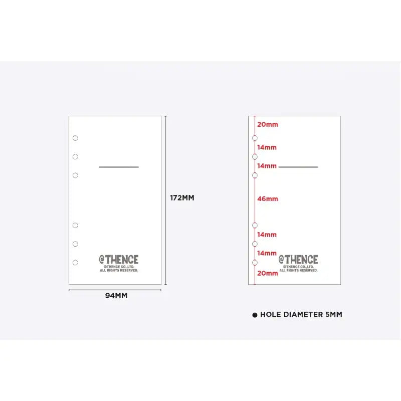 THENCE - A6 Standard Diary Paper Set - THENCE - Stationary - Harumio