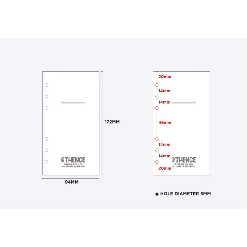 THENCE - A6 Standard Diary Paper Set