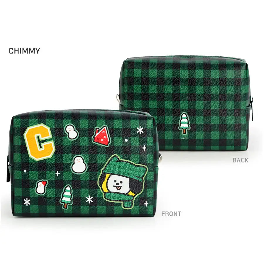 BT21 x Monopoly - Checkered Large Pouch - Monopoly - Accessories - Harumio