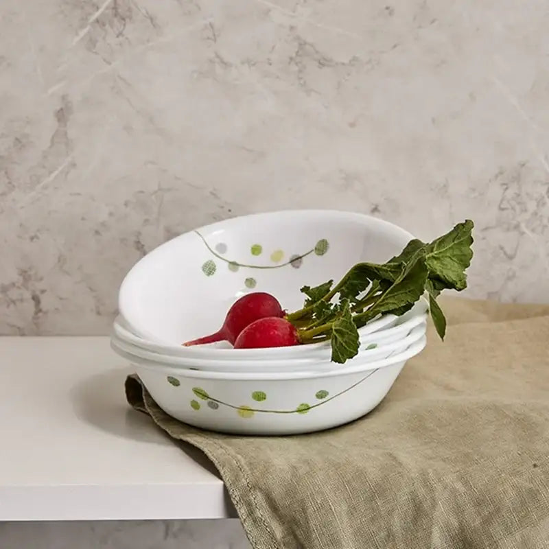 Korean Corel Green Delight - Front Plate 4P Set - Modern House - Plates - Harumio